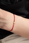 Heliophilia Silver Pulsera de Plata de Ley 925 en Oro y Rojo Ajustable